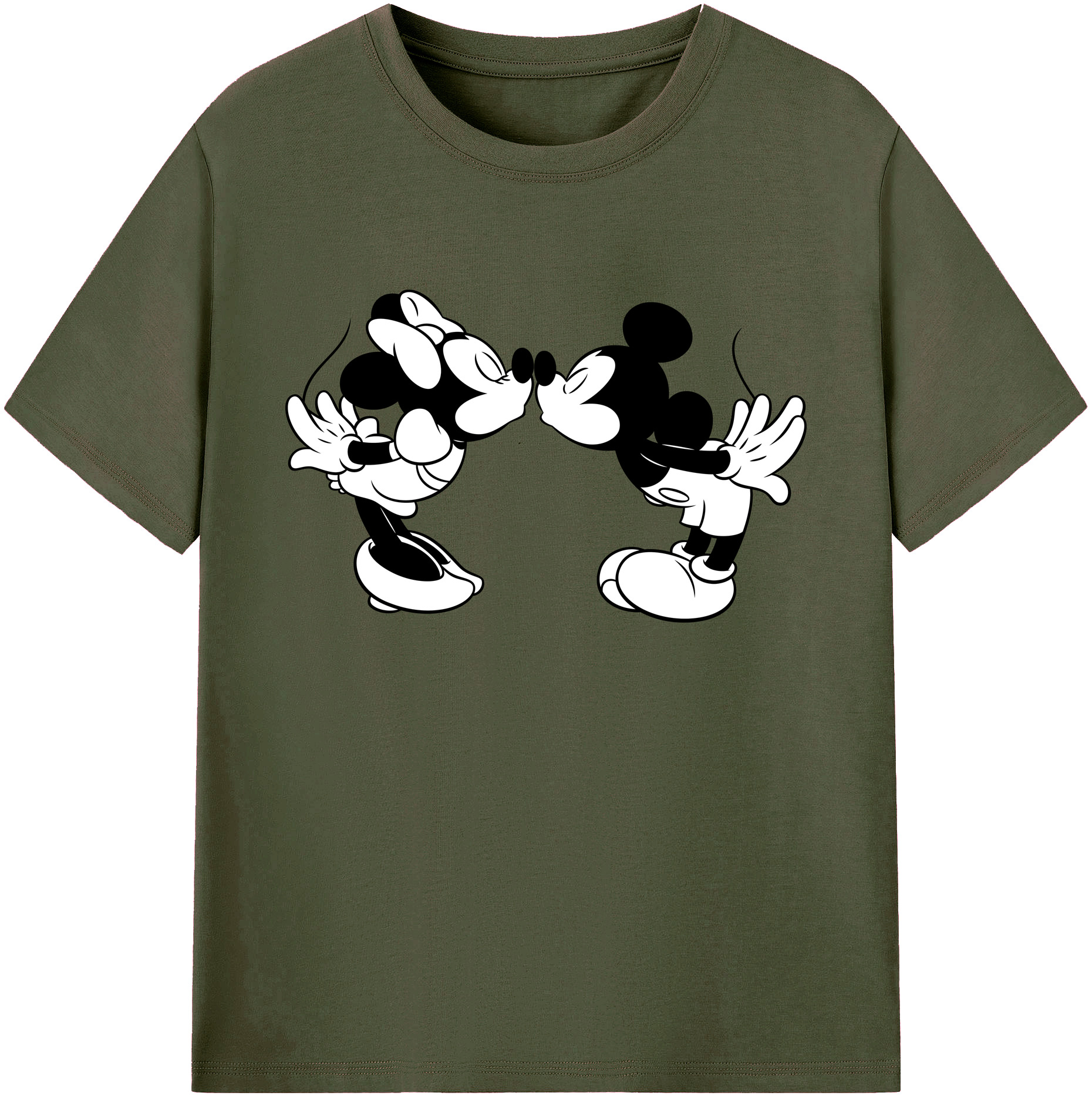 ミッキーマウス Mickey Mouse 綿100％ メンズ半袖Tシャツ｜肌触りやわらか＆通気性